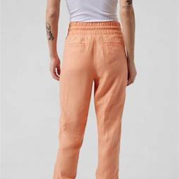 Athleta Retreat Linen Jogger 8 Cactus Peach - Picture 2 of 9